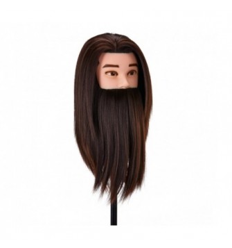 Główka treningowa z brodą fryzjerska Gabbiano WZ4 syntetyczne włosy, kolor 4H, długość 8"+6"