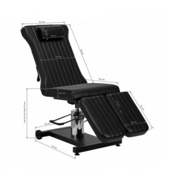 Pro Ink 611 tatuiruotės kėdė juoda