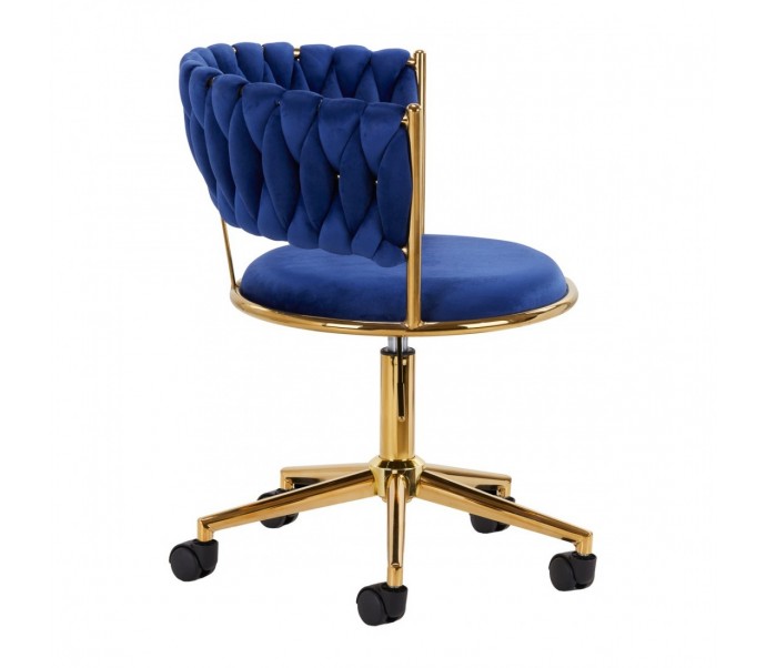 4Rico pasukama kėdė QS-GW01G aksominė tamsiai mėlyna