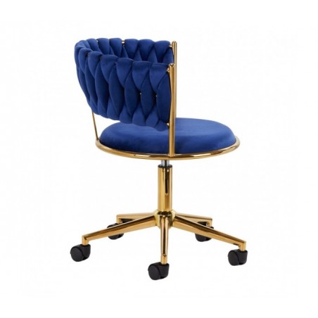 4Rico pasukama kėdė QS-GW01G aksominė tamsiai mėlyna