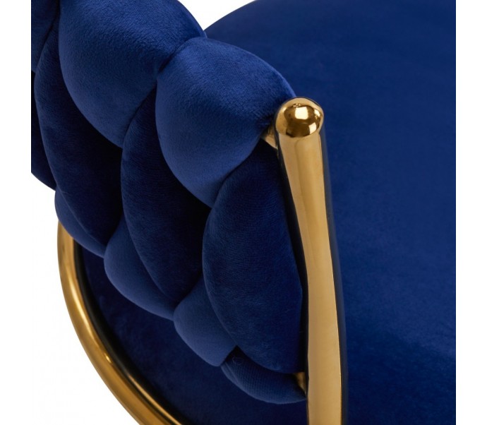 4Rico pasukama kėdė QS-GW01G aksominė tamsiai mėlyna