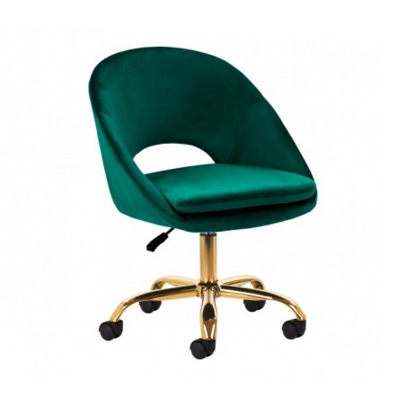 4Rico pasukama kėdė QS-MF18G aksominė žalia