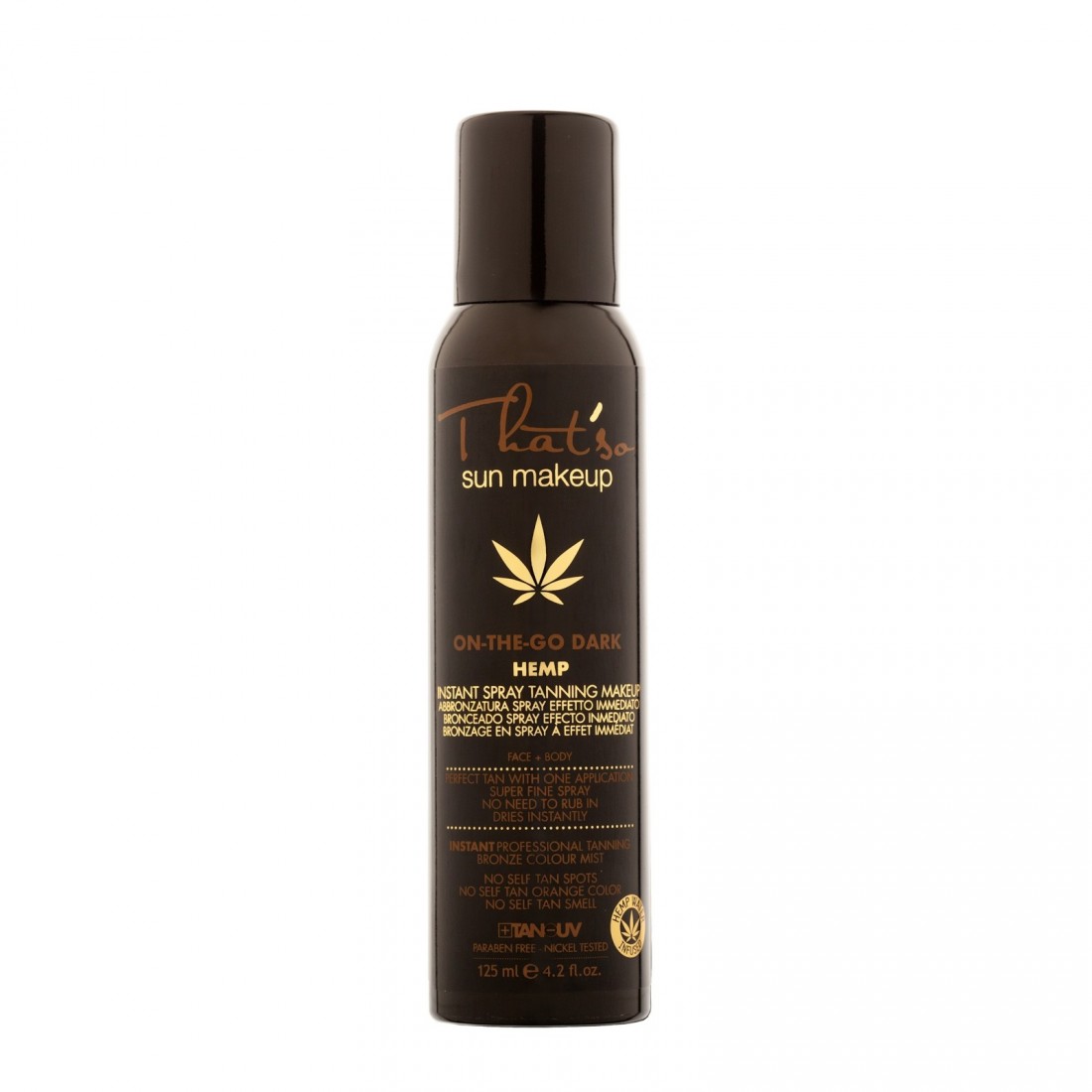 THAT`SO ON THE GO DARK HEMP savaiminio įdegio purškiklis su kanapėm