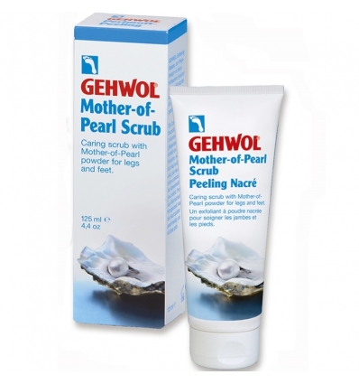 GEHWOL Perlmutt-Peeling šveičiamasis kojų kremas su perlų perlamutru. Mother of pearl scrub GEHWOL