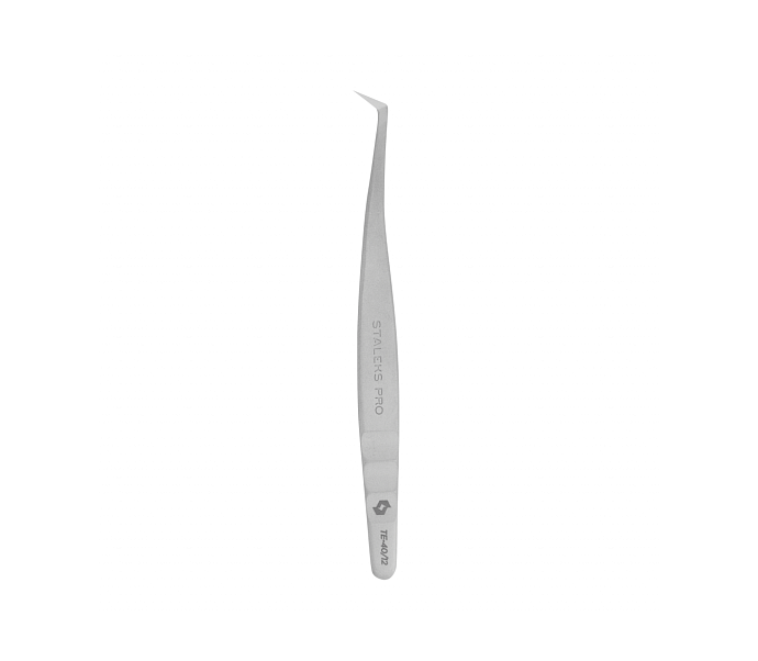 Lenktas blakstienų pincetas STALEKS PRO EXPERT 40 type 12