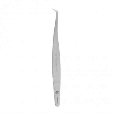 Lenktas blakstienų pincetas STALEKS PRO EXPERT 40 type 12