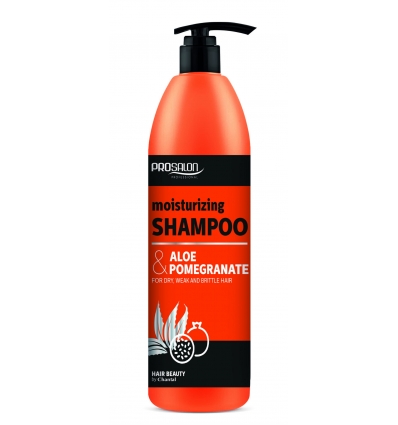 PROSALON drėkinantis šampūnas sausiems ir pažeistiems plaukams "ALOE&POMEGRANATE", 1000g