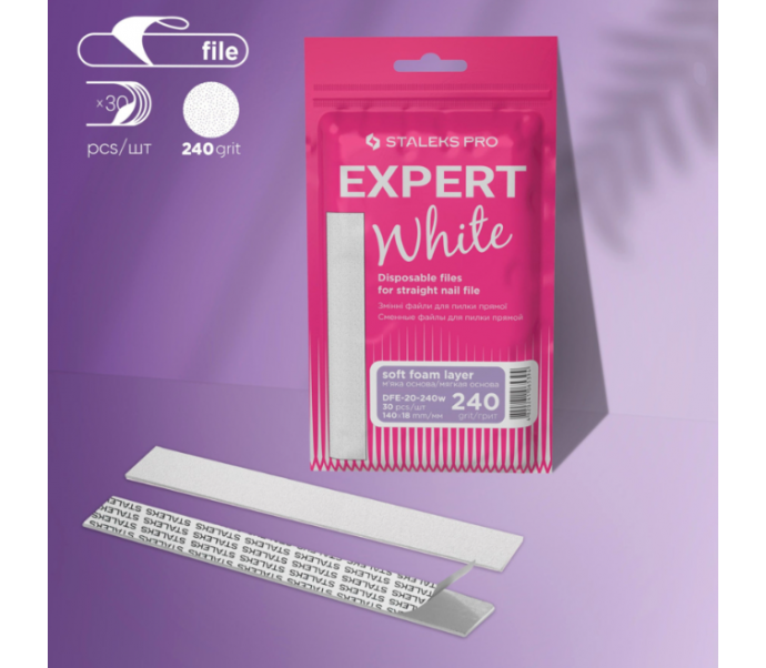 STALEKS PRO Klijuojami abrazyvai tiesiai dildei EXPERT 240gr (DFE-20-240W)