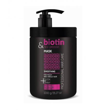 BIOTIN&RICE PROTEIN plaukų kaukė su biotinu ir ryžių proteinu, 1000ml