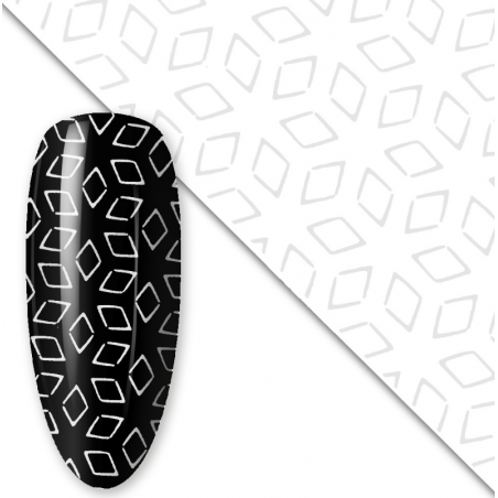 Nagų dizaino folija GLASS balta