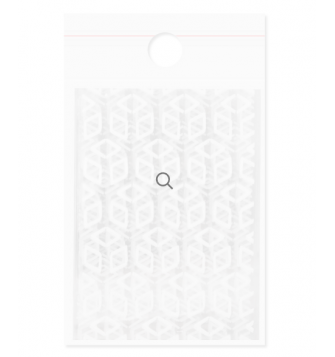 Nagų dizaino folija GLASS balta