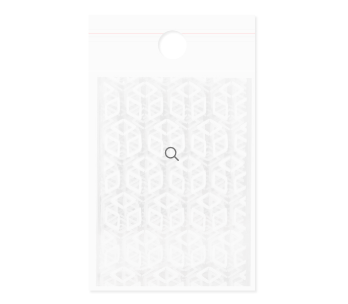 Nagų dizaino folija GLASS balta