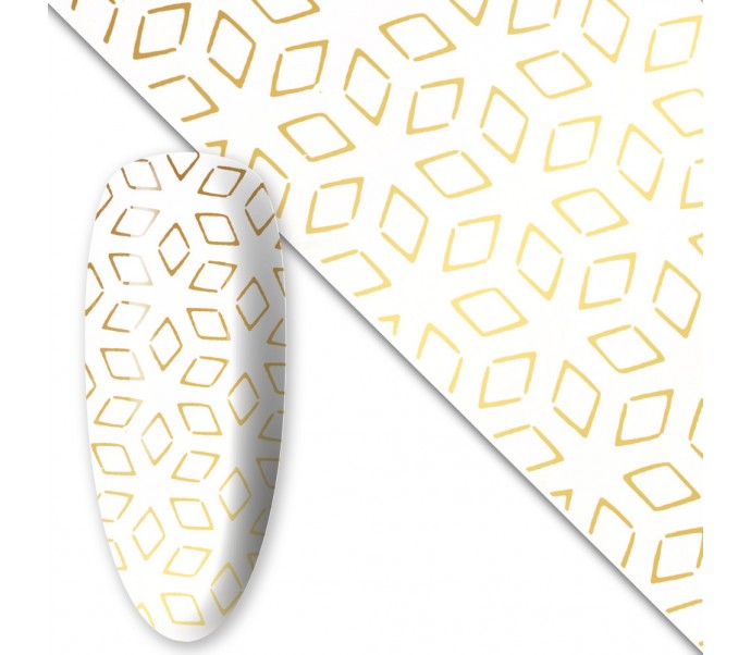 Nagų dizaino folija auksinė Nr. 8
