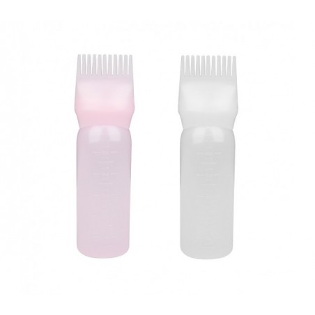 Buteliukas su šukomis skirtas plaukų dažams