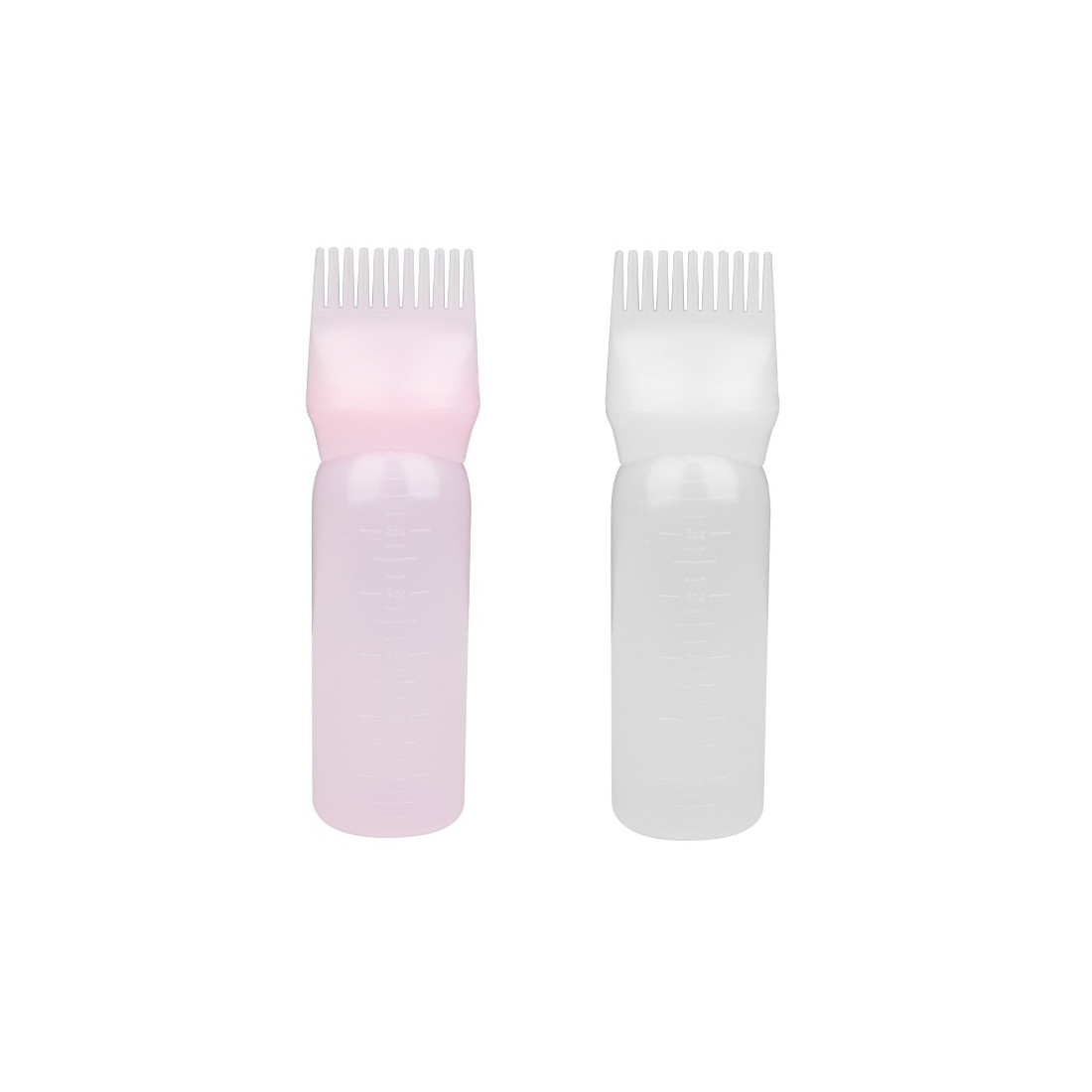 Buteliukas su šukomis skirtas plaukų dažams