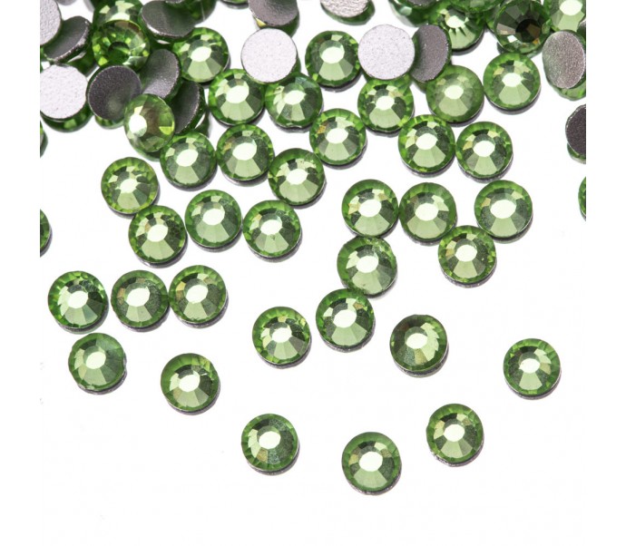 Cirkonio akutės "A LA SWAROVSKI" 50 vnt. SS10 PERIDOT