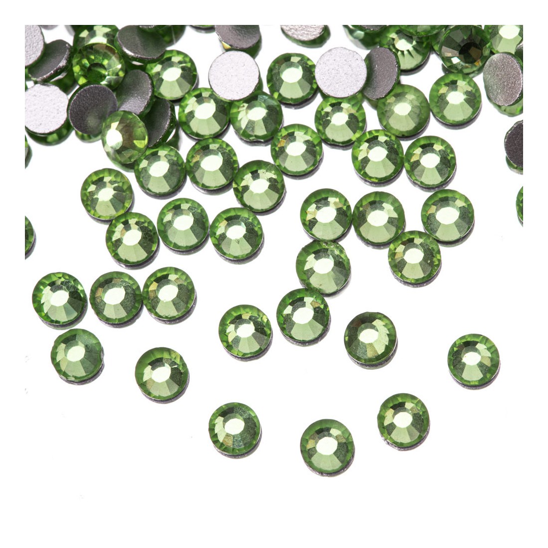Cirkonio akutės "A LA SWAROVSKI" 50 vnt. SS10 PERIDOT