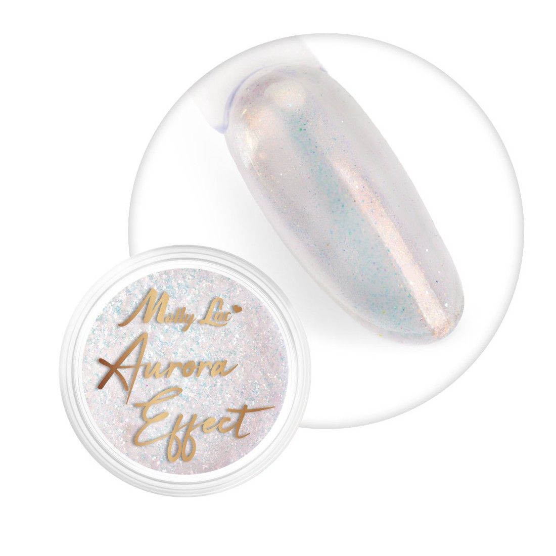 Veidrodinės nagų dulkės AURORA MIRROR NR.2
