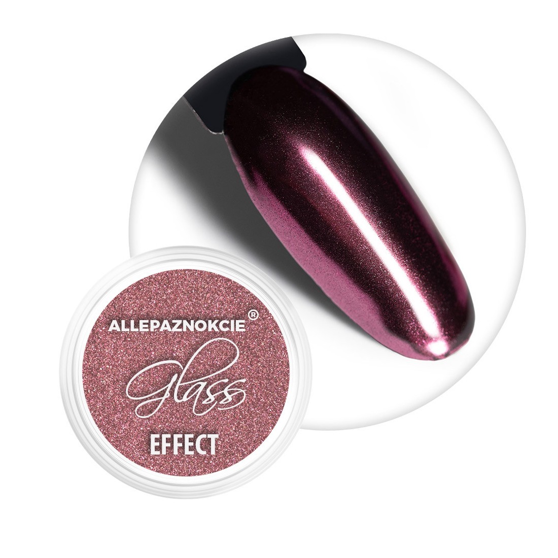 Manikiūro dulkės Glass Deep Pink Nr. 4