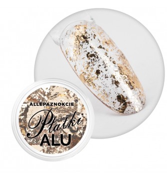 Nagų dizaino blizgučiai "Platki ALU" folijos gabalėliai Nr 11