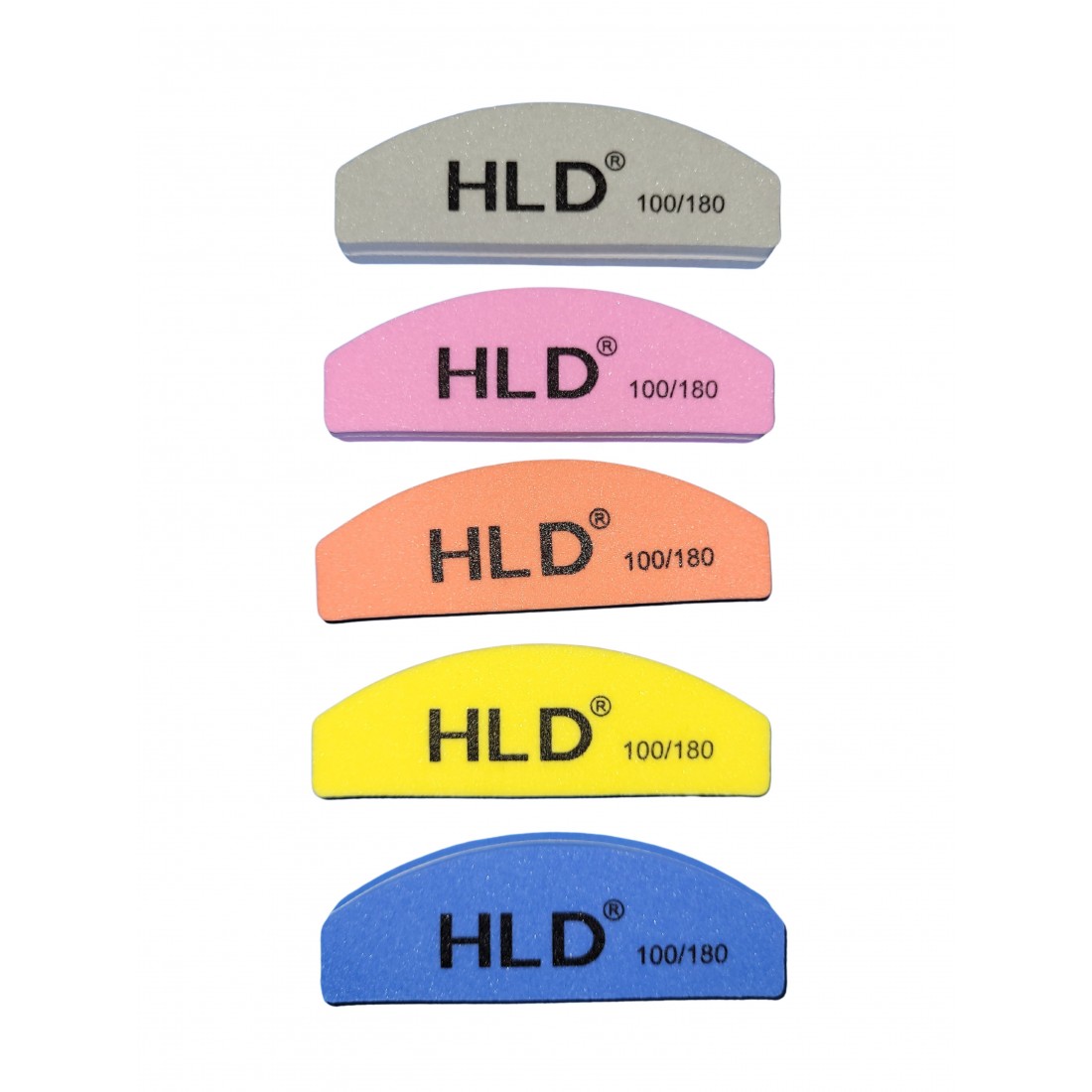 Vienkartinis mini nagų poliruoklis "HLD", D forma, 100/180 gritų