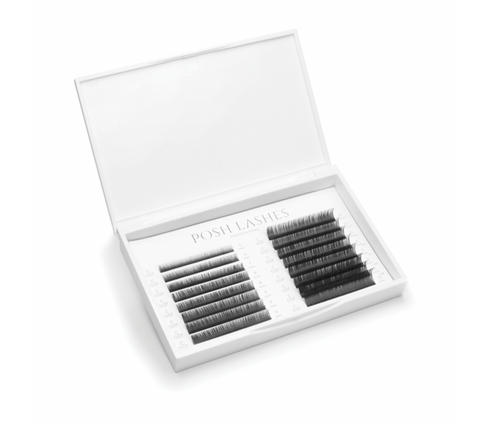POSH LASHES Posh Lashes "Mink Premium"blakstienos Black, C, 0.07