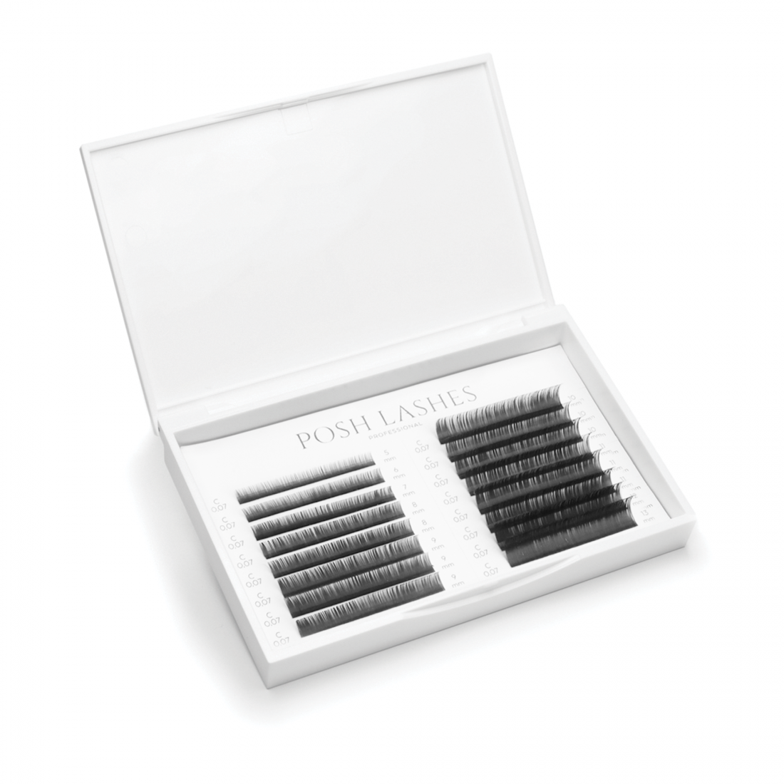 POSH LASHES Posh Lashes "Mink Premium"blakstienos Black, C, 0.07