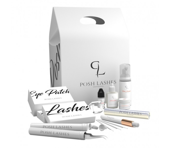 POSH LASHES blakstienų priauginimo rinkinys "Starter kit"