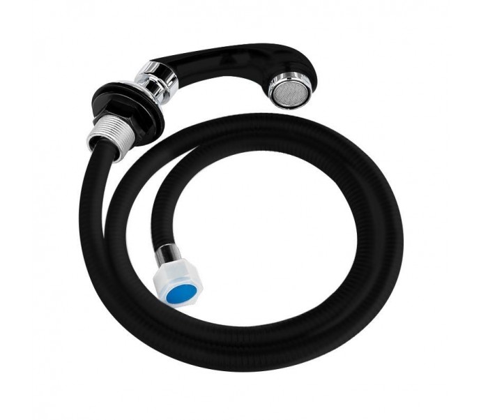 Juodos spalvos kirpyklinis maišytuvas-kranas