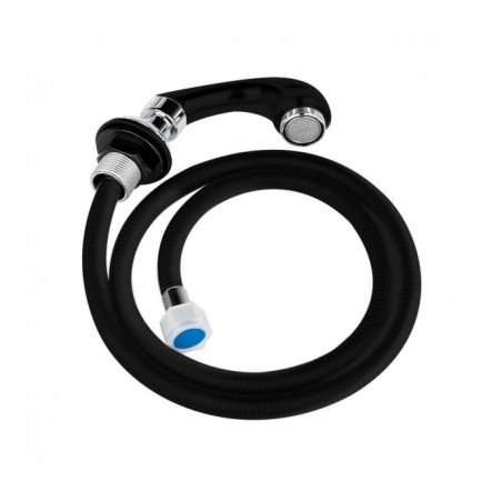 Juodos spalvos kirpyklinis maišytuvas-kranas