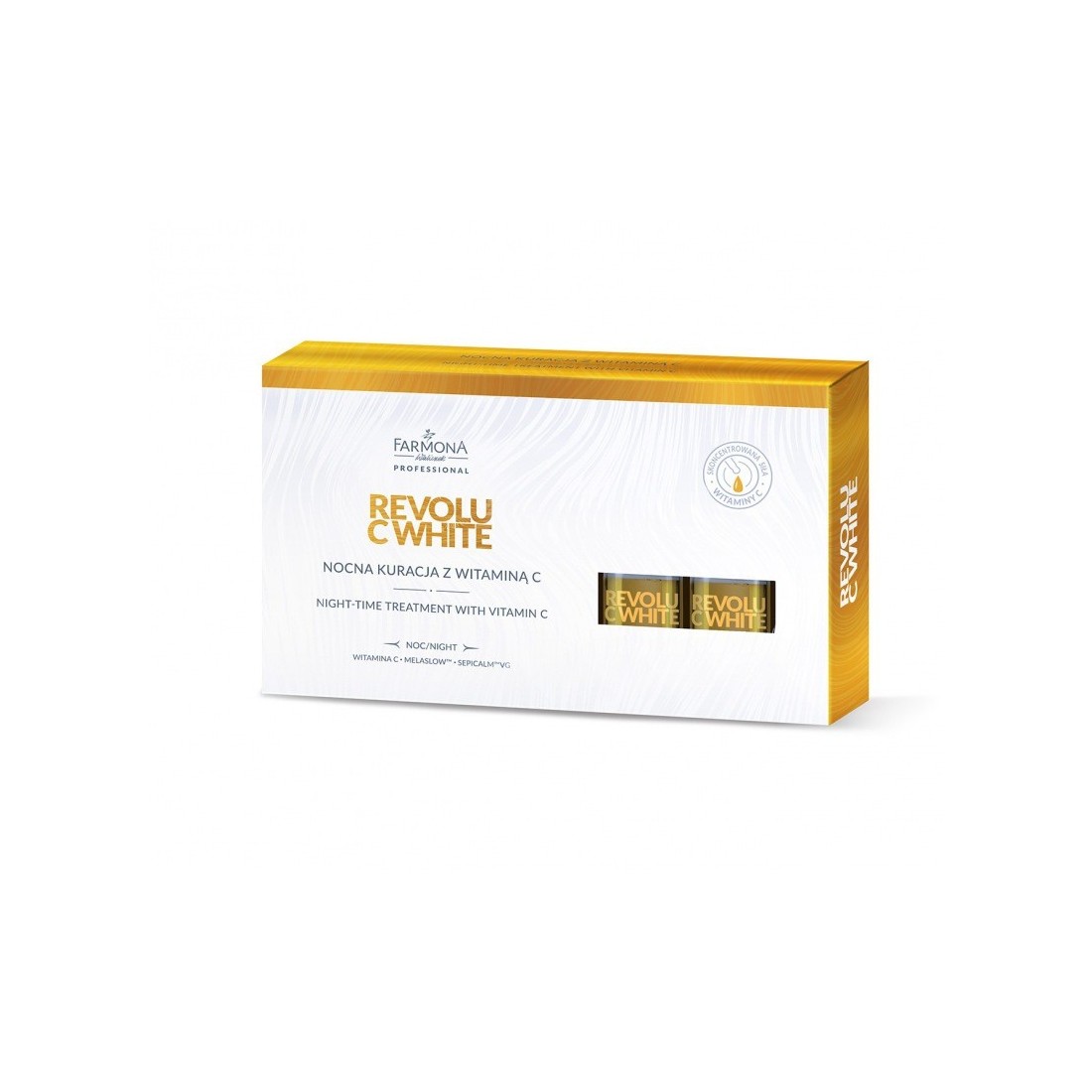 Naktinis gydymas vitamino C ampulėmis "FARMONA REVOLU C WHITE", 5x5ml