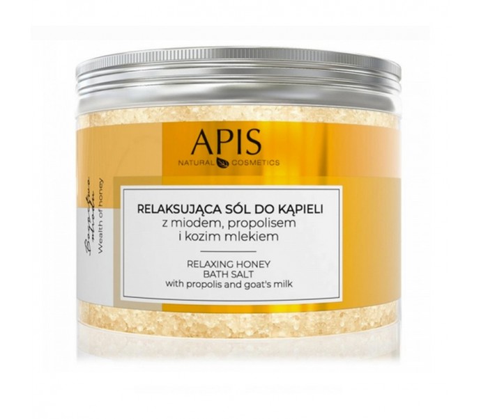 Atpalaiduojanti vonios druska su ožkos pienu ir medumi  "APIS" 650 g