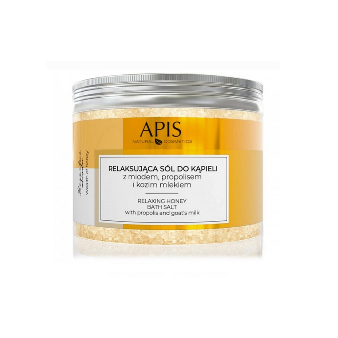 Atpalaiduojanti vonios druska su ožkos pienu ir medumi  "APIS" 650 g
