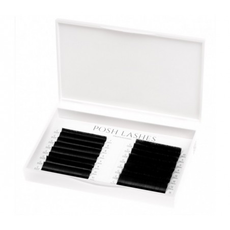 C, 0.07,  Black, 7-13 mm "POSH LASHES 60 Minute" blakstienos