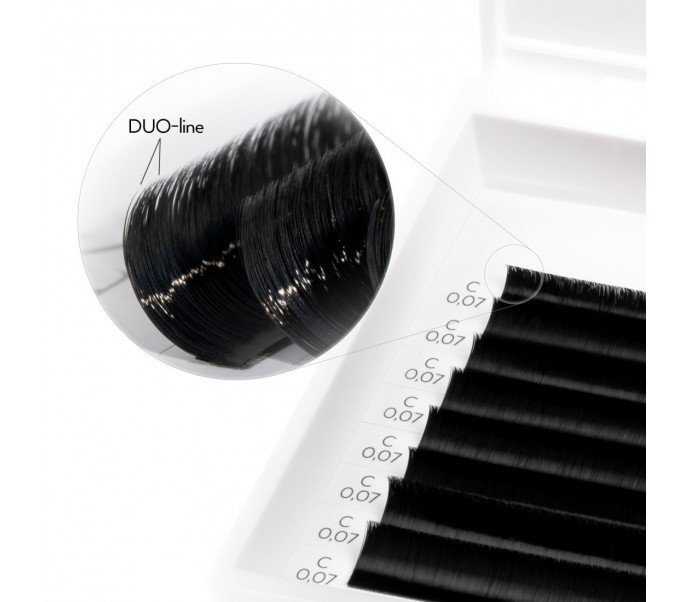 C, 0.07,  Black, 7-13 mm "POSH LASHES 60 Minute" blakstienos