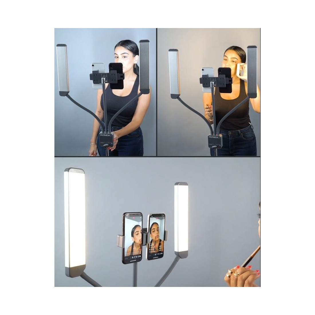 GLAMCORE LED lempa su daugiafunkciniu laikikliu "MULTIMEDIA X CONTENT CREATION KIT"