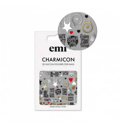 E.Mi Charmicon Silicone Stickers 168 Badges
