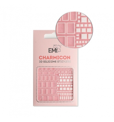 E.Mi Charmicon Silicone Stickers 161 Squares White
