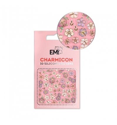 E.Mi Charmicon 3D Silikoniniai lipdukai Nr. 134 Flowers MIX