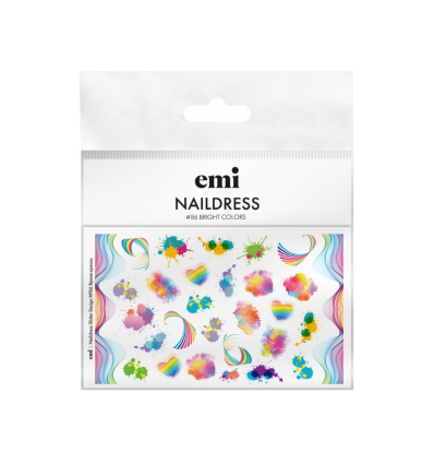 E.Mi Naildress vandens pagrindo lipdukas 86 Bright Colors