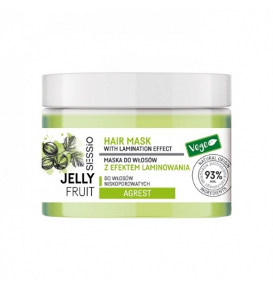 Sessio Jelly Fruit plaukų kaukė su laminavimo efektu, agrastų kvapo, 250g