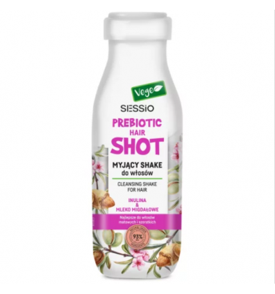 Sessio Prebiotic Shot valomasis plaukų kokteilis su inulinu ir migdolų pienu, 350g
