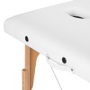 Sulankstomas masažo stalas medinis Komfort 190x70 baltas
