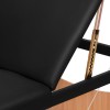Sulankstomas masažo stalas medinis Komfort Lux 3 segmentų 190x70 juodas
