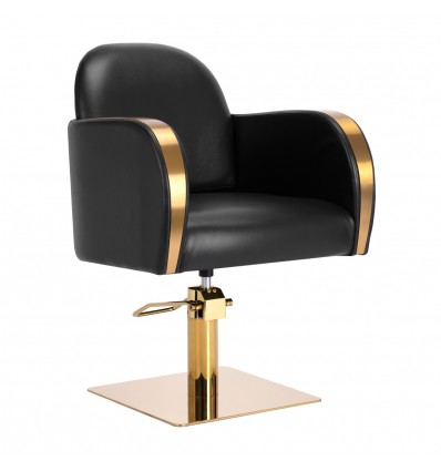 Gabbiano kirpėjo kėdė Malaga (juoda su auksinėmis detalėmis)