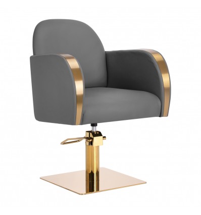 Gabbiano kirpyklos kėdė Malaga (pilka su auksinėmis detalėmis)