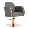 Gabbiano kirpyklos kėdė Malaga (pilka su auksinėmis detalėmis)