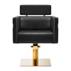 Gabbiano kirpyklos kėdė Toledo (juodas su aukso detalėmis)