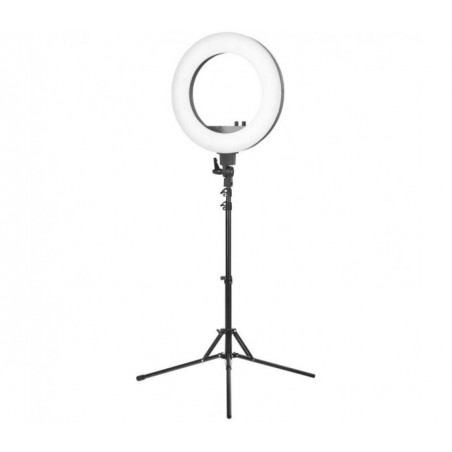 LEMPA "RING LIGHT" 18" 48W LED STACIONARI, JUODA