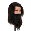 Gabbiano WZ4 treniruočių galvutė su barzda, natūralūs plaukai, spalva 1H, ilgis 22cm